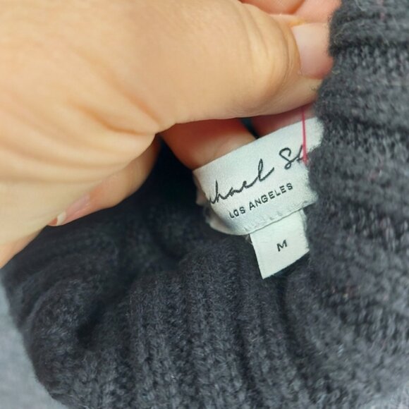 Michael Stars Daria Turtleneck Sweater in Ballet Combo Wool Cotton Blens Size M - Picture 6 of 7